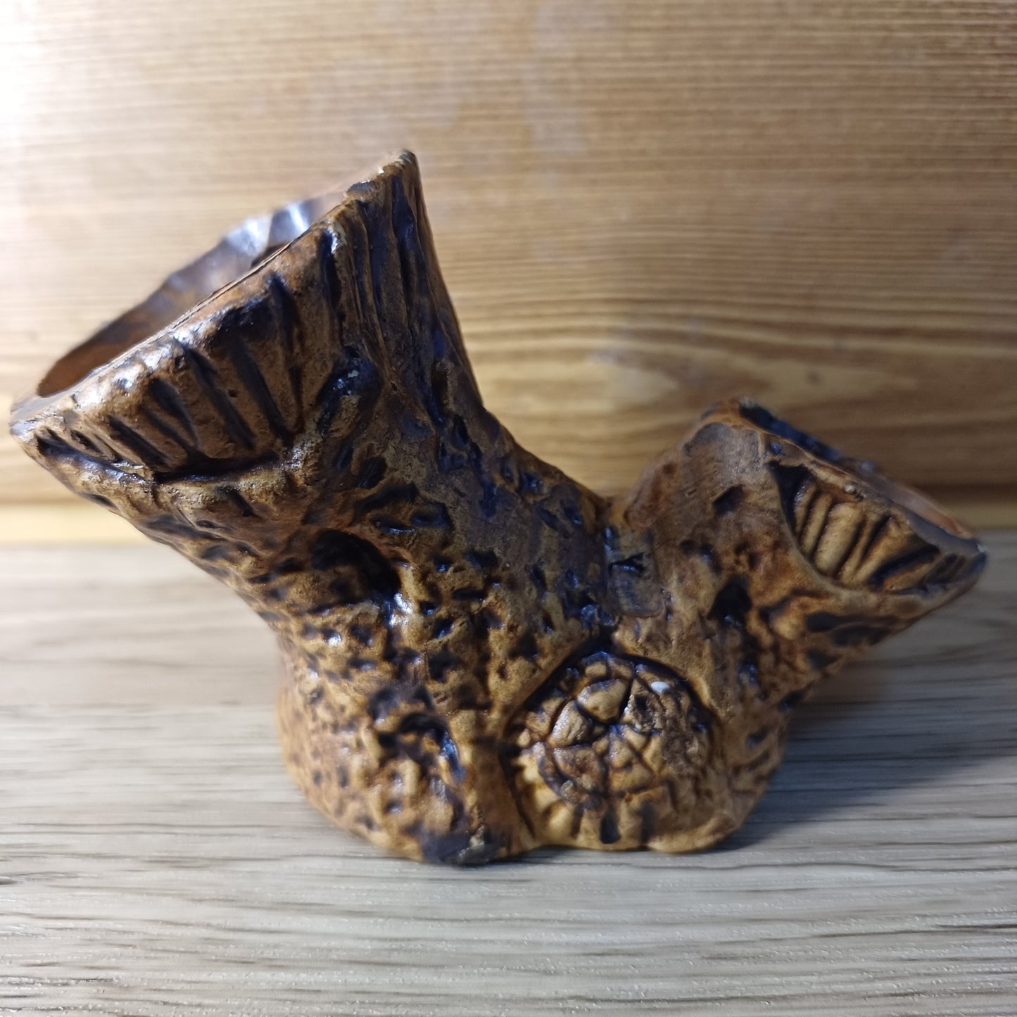 Ceramic Wood Texture Fish Hideout Caves - Good For Plecos Shrimp Crayfish And Other Aquarium Decor