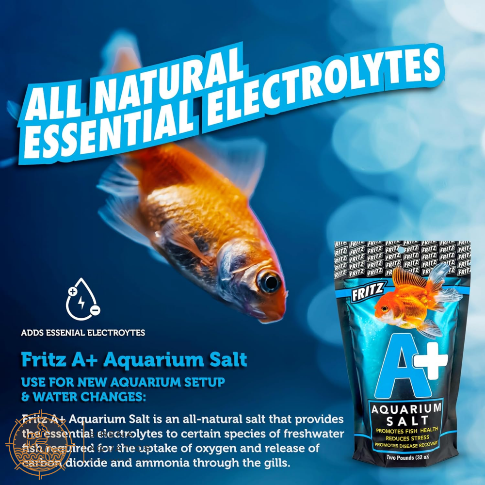 Fritz A + Aquarium Salt - All-Natural Solution For Healthy Fish & Stress Reduction! Water Additives