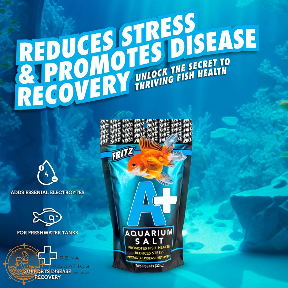 Fritz A + Aquarium Salt - All-Natural Solution For Healthy Fish & Stress Reduction! Water Additives