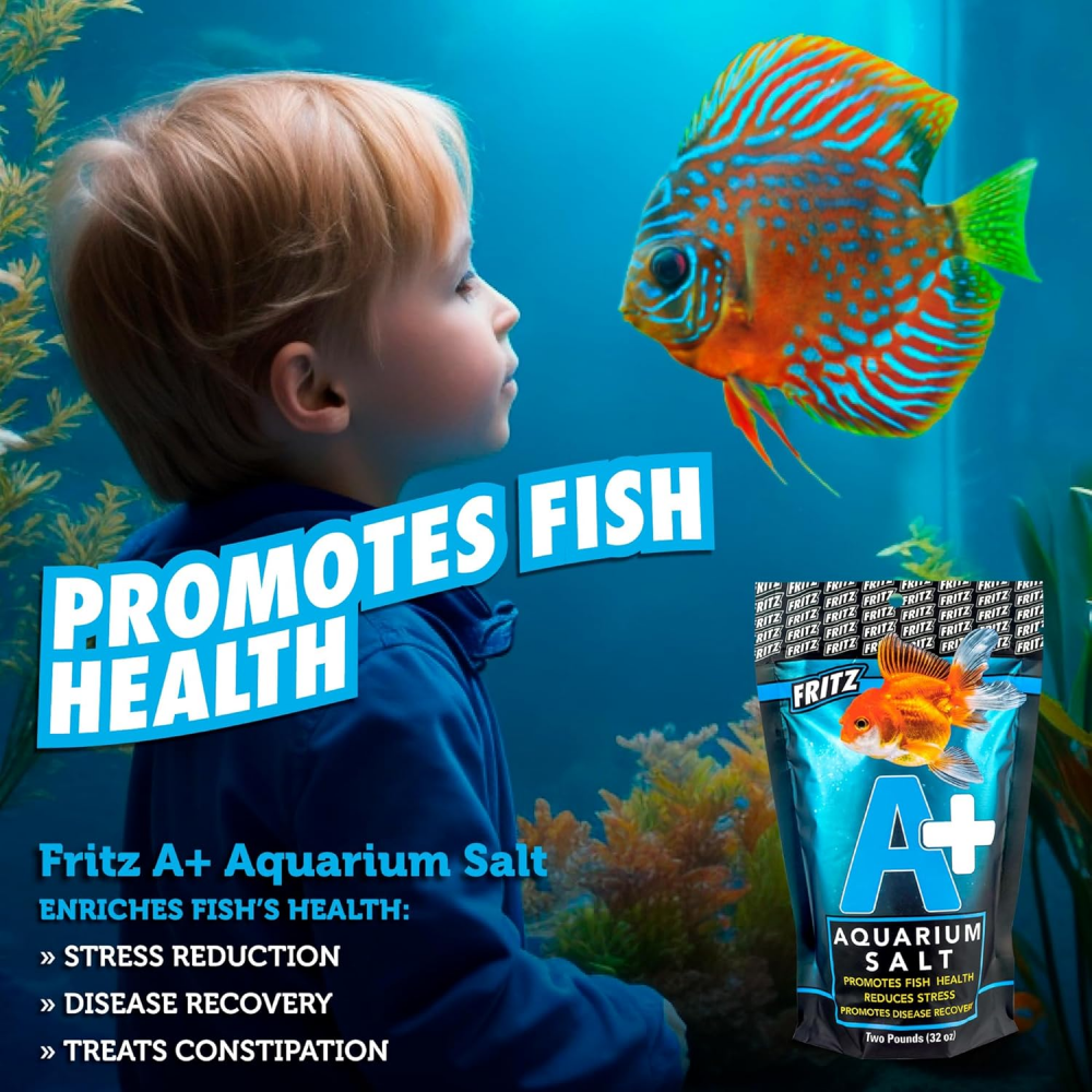 Fritz A + Aquarium Salt - All-Natural Solution For Healthy Fish & Stress Reduction! Water Additives