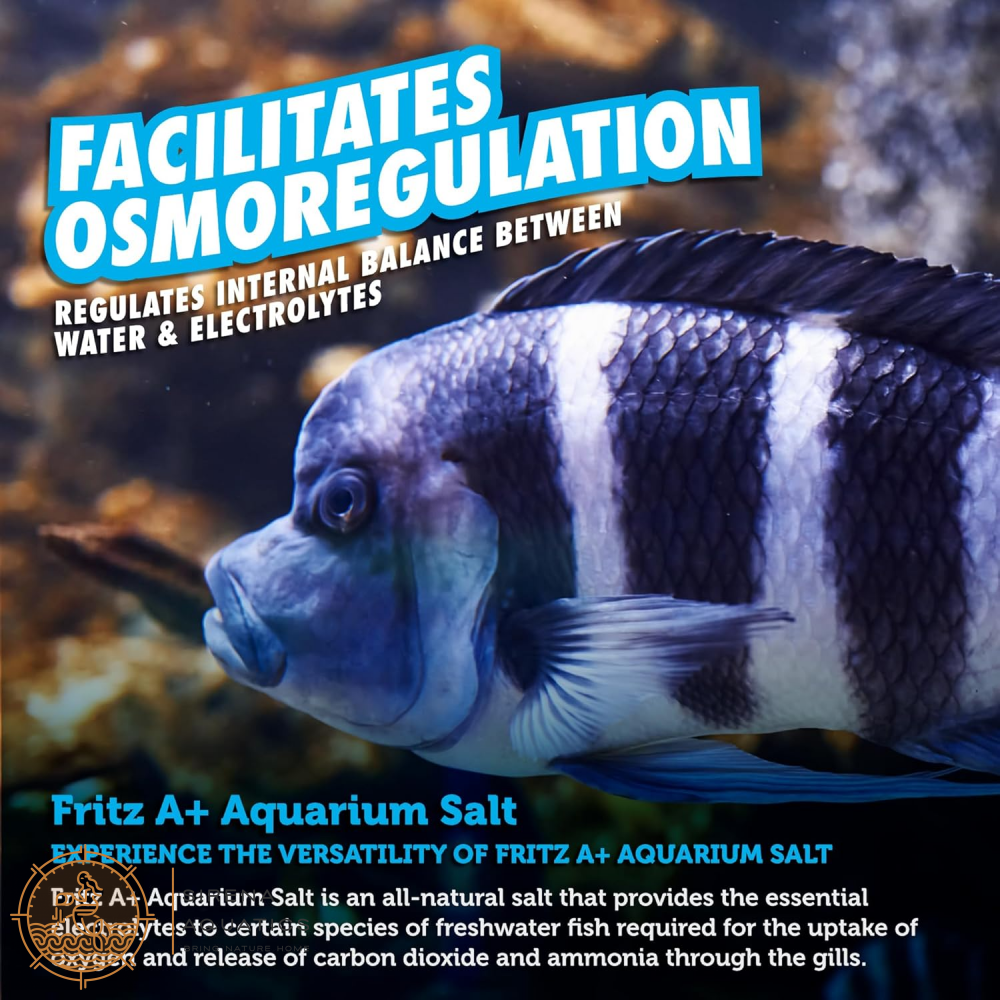 Fritz A + Aquarium Salt - All-Natural Solution For Healthy Fish & Stress Reduction! Water Additives