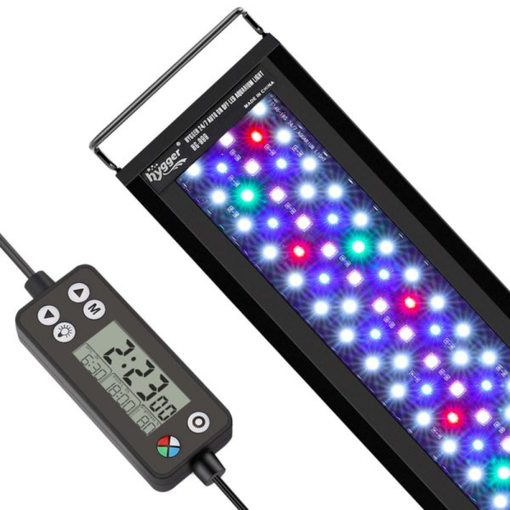 Hygger Aquarium Led Light For Planted And Aquascaped Tanks - Programmable Dimmable With Lcd Monitor