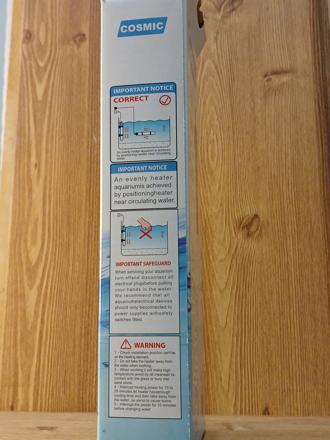 Cosmic Aquarium Heater (Glass) Heaters And Thermometers