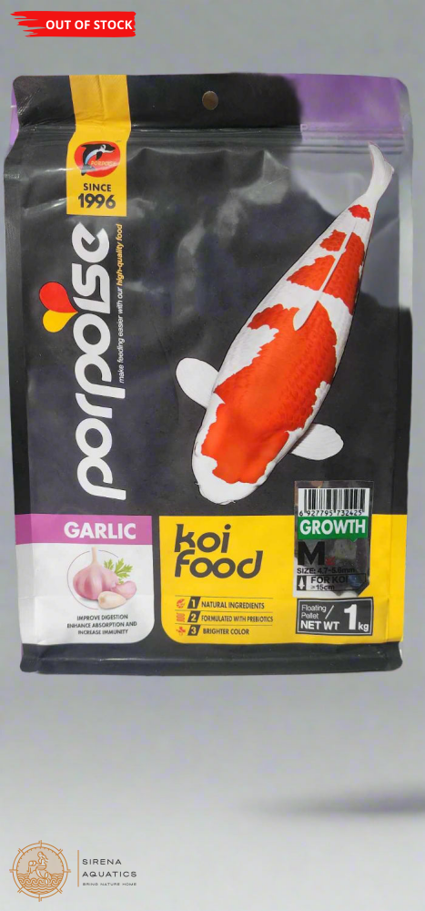 Porpoise Koi Food - Growth Formula For Vibrant Colors & Optimal Health (Floating) Medium Pellets