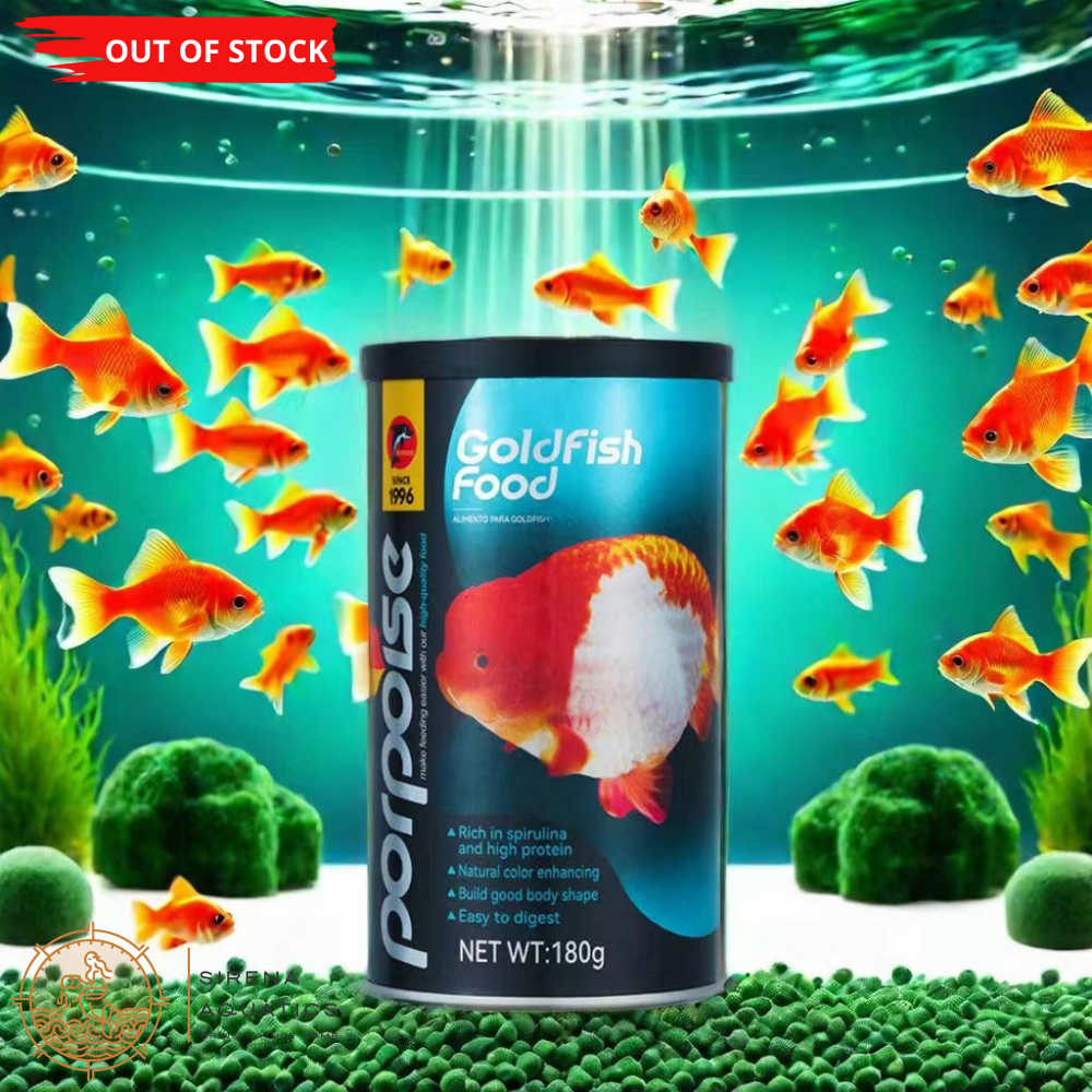 Porpoise Premium Goldfish Food For Ranchus Orandas Etc. For Healthy Digestion (180G) Fish