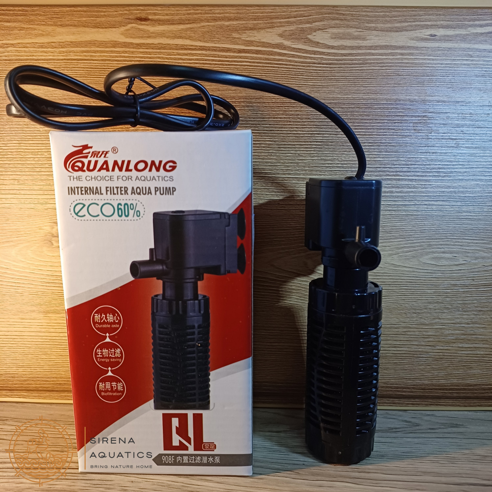 Quanlong Internal Filter Aqua Pump - Efficient Filtration And Circulation For Aquariums 908F 4W