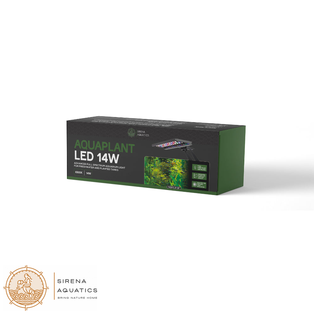 Sirena Aquatics AquaPlant LED Clip-on Aquarium Light For Planted and Aquascaping Tanks 14W, 12-18’’ Tank Aquarium