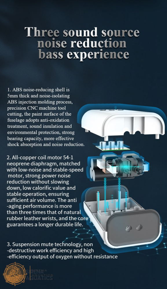 Yee Portable Rechargeable Aquarium Air Pump - Reliable Oxygen Supply For Travel or Emergencies Aquarium Pumps