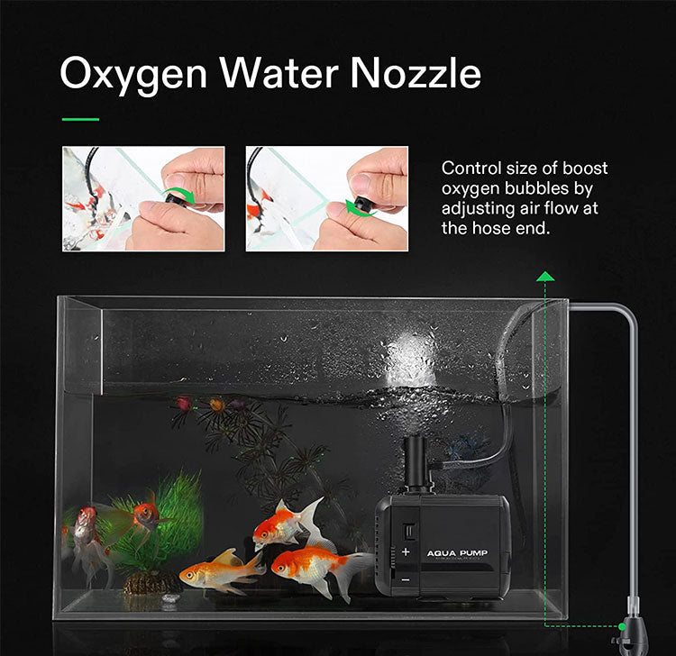 Seabillion Aqua Pump Hy Series - Quiet Durable Submersible Water For Fresh & Saltwater Aquariums