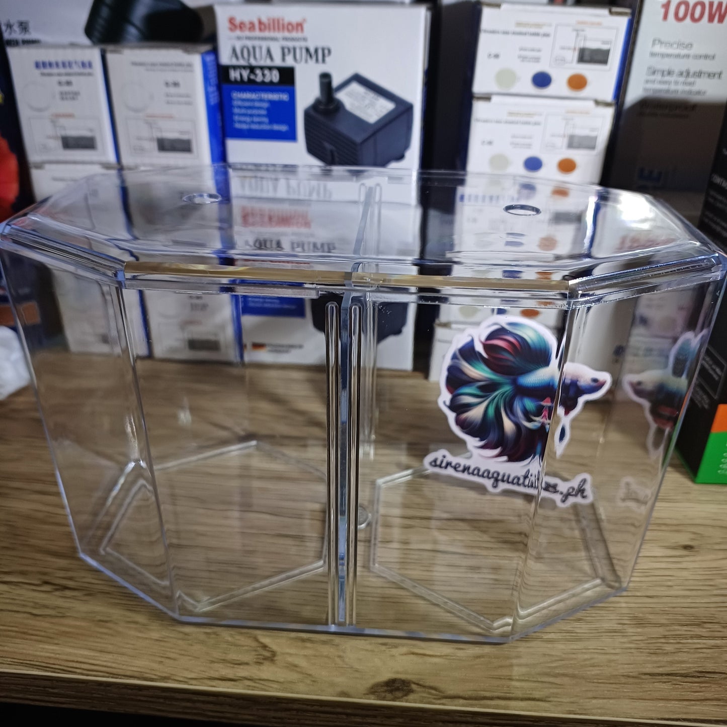 Cosmic Plastic Betta Fish Bowl With Led Light - Durable And Stylish Aquarium For Aquariums