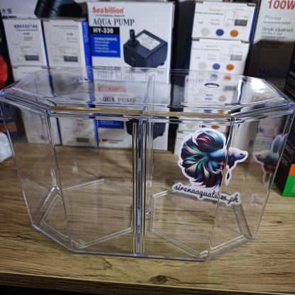 Cosmic Plastic Betta Fish Bowl With Led Light - Durable And Stylish Aquarium For Aquariums