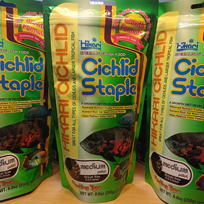 Hikari Cichlid Staple Medium Floating: Nutrient-Rich Fish Food For Cichlids - 250G