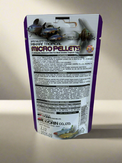 Hikari Tropical Micro Pellets Floating - High Protein Fish Food For Vibrant Healthy Nano Fish!