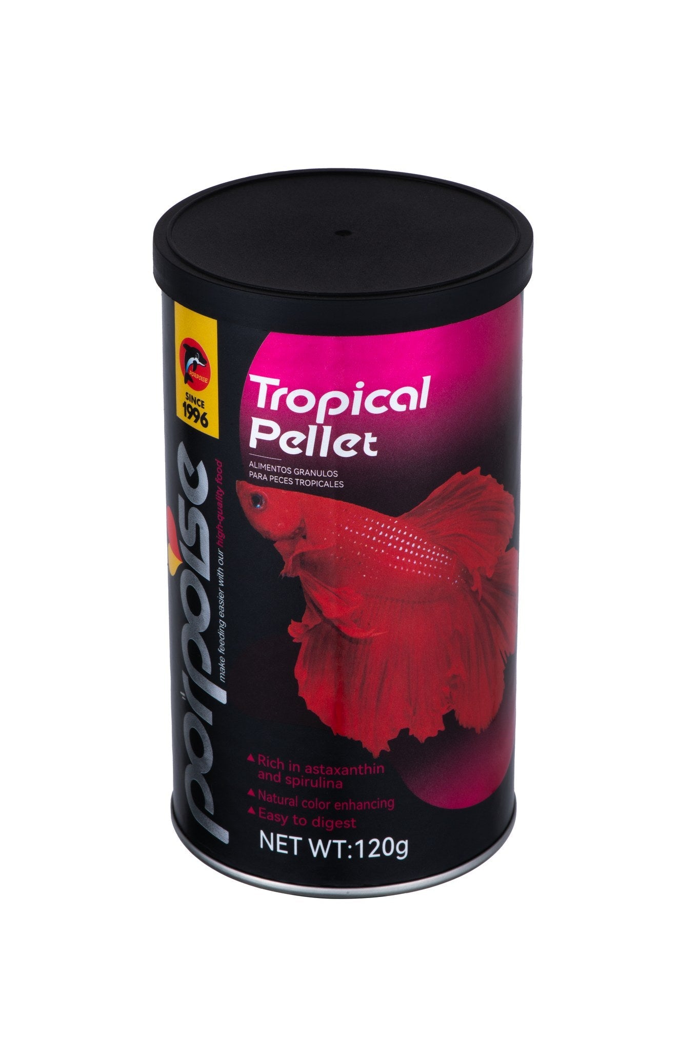 Porpoise Premium Tropical Pellet Fish Food For Guppies Tetras Bettas And More (120G)
