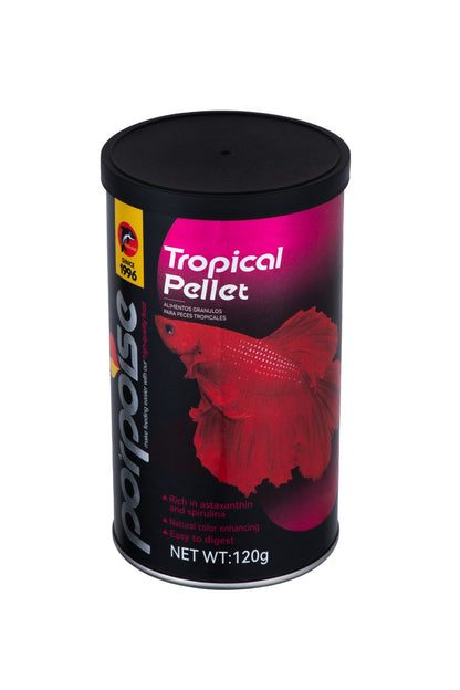 Porpoise Premium Tropical Pellet Fish Food For Guppies Tetras Bettas And More (120G)