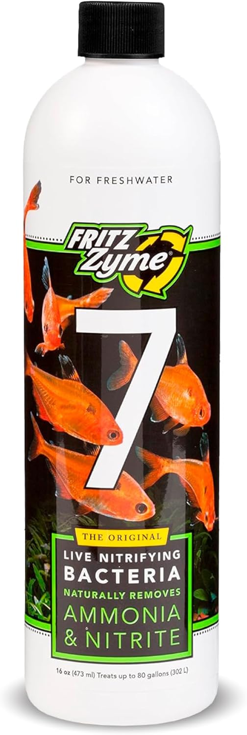 Fritzzyme #7 Freshwater - Fast-Acting Nitrifying Bacteria For Healthy Aquariums! 16 Oz Water