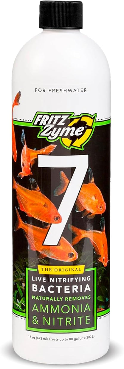 Fritzzyme #7 Freshwater - Fast-Acting Nitrifying Bacteria For Healthy Aquariums! 16 Oz Water