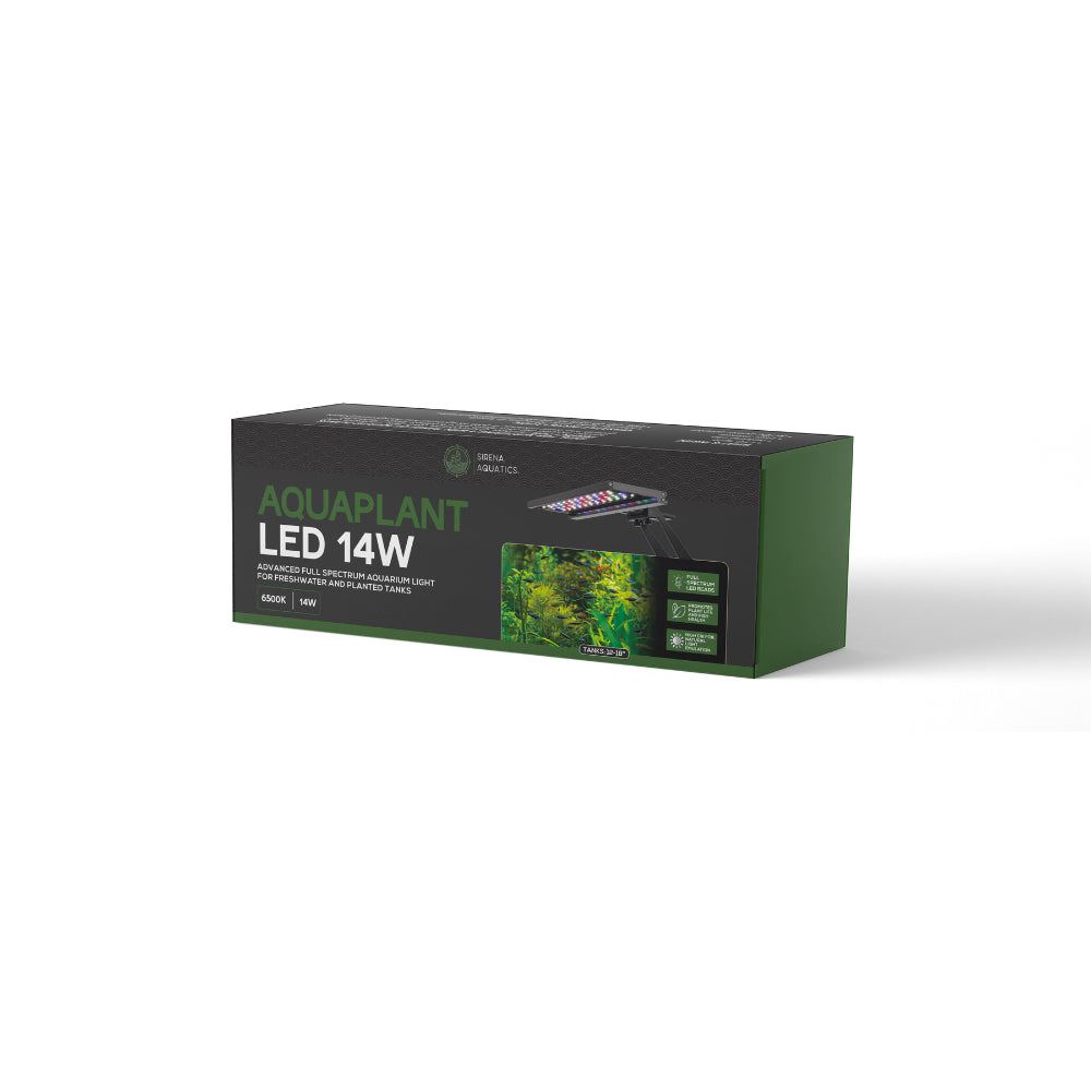 Sirena Aquatics AquaPlant LED Clip-on Aquarium Light For Planted and Aquascaping Tanks 14W, 12-18’’ Tank Aquarium