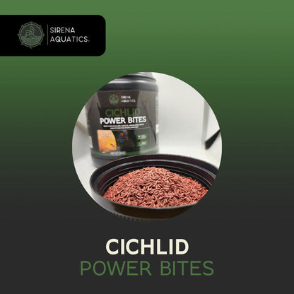 Sirena Aquatics Cichlid Power Bites - Slow Sinking High Protein Sticks for Community Aquarium Fish 500g