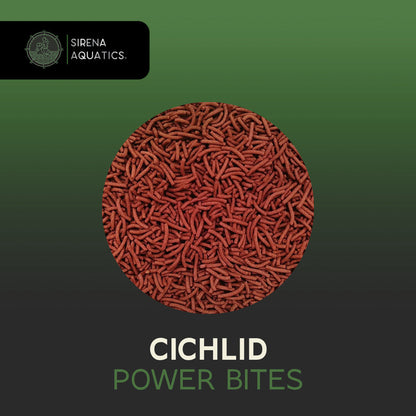Sirena Aquatics Cichlid Power Bites - Slow Sinking High Protein Sticks for Community Aquarium Fish 500g