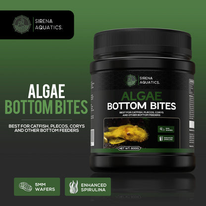 Sirena Aquatics Algae Bottom Bites For Bottom Dwelling Aquarium Fish 600g Fish Food