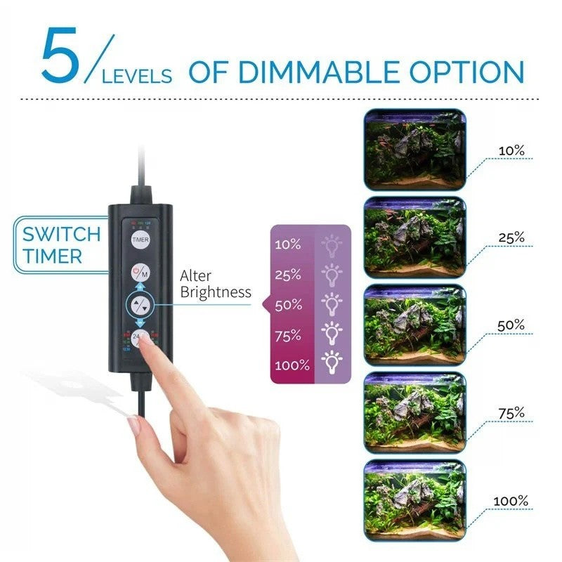 Hygger Nature LED Light HG978 Full Spectrum, Auto Timer for Planted Aquarium
