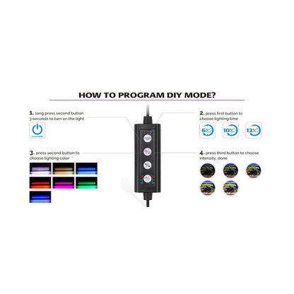 Hygger Nature LED Light HG978 Full Spectrum, Auto Timer for Planted Aquarium