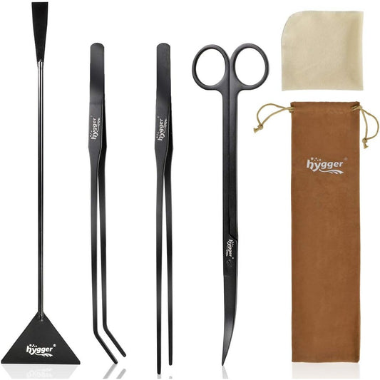 Hygger Stainless Steel Premium Aquarium Tools 4-in-1