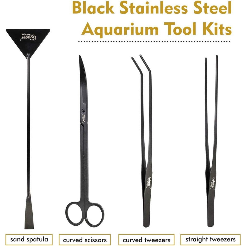 Hygger Stainless Steel Premium Aquarium Tools 4-in-1