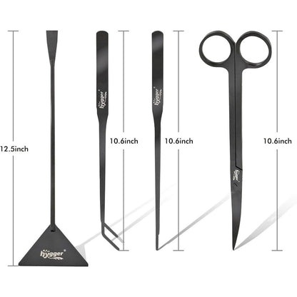 Hygger Stainless Steel Premium Aquarium Tools 4-in-1