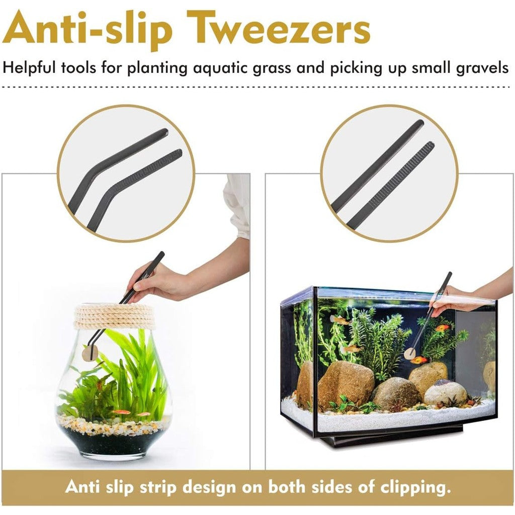 Hygger Stainless Steel Premium Aquarium Tools 4-in-1