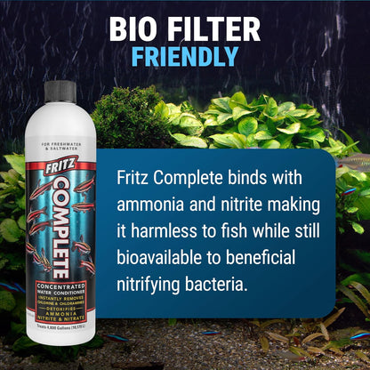 Fritz Complete Water Conditioner - Safe & Effective For Fresh Saltwater Aquariums! Additives