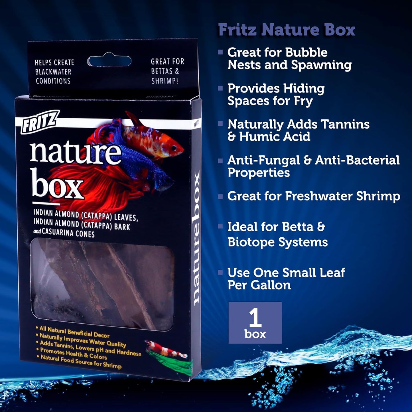 Fritz Nature Box - Natural Habitat Enhancer For Healthy Vibrant Aquarium Fish! Water Additives
