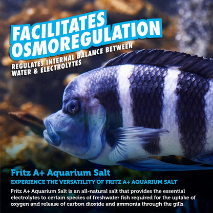 Fritz A + Aquarium Salt - All-Natural Solution For Healthy Fish & Stress Reduction! Water Additives