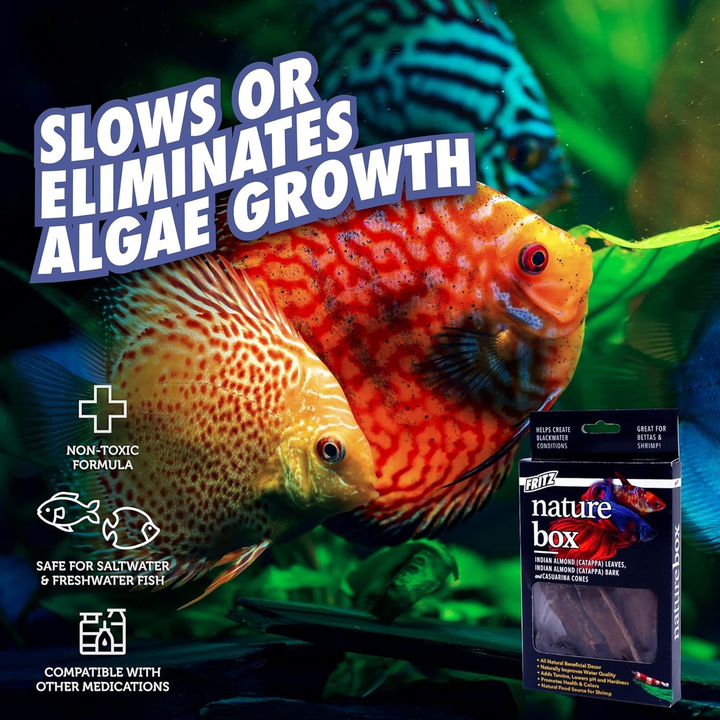 Fritz Nature Box - Natural Habitat Enhancer For Healthy Vibrant Aquarium Fish! Water Additives