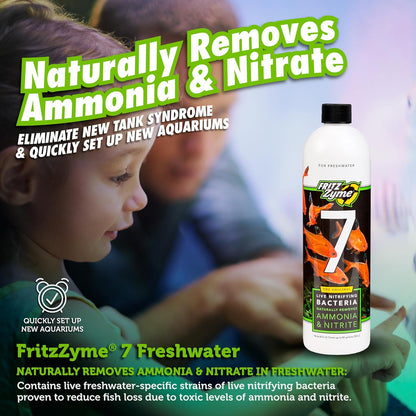 Fritzzyme #7 Freshwater - Fast-Acting Nitrifying Bacteria For Healthy Aquariums! Water Additives