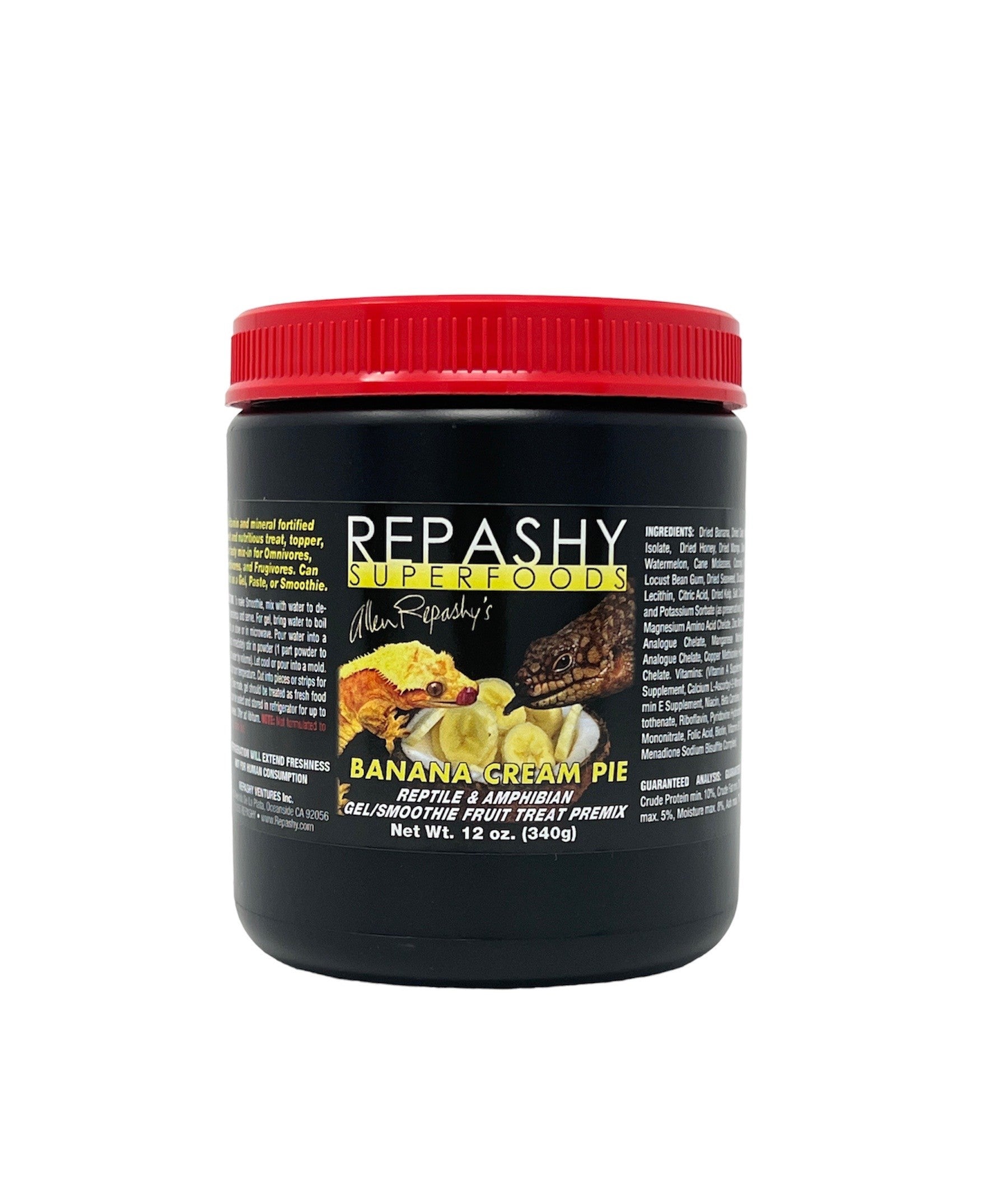 Repashy Banana Cream Pie - Nutritious Smoothie Treat For Fish & Reptiles Yummy Flavor! 340G Reptile