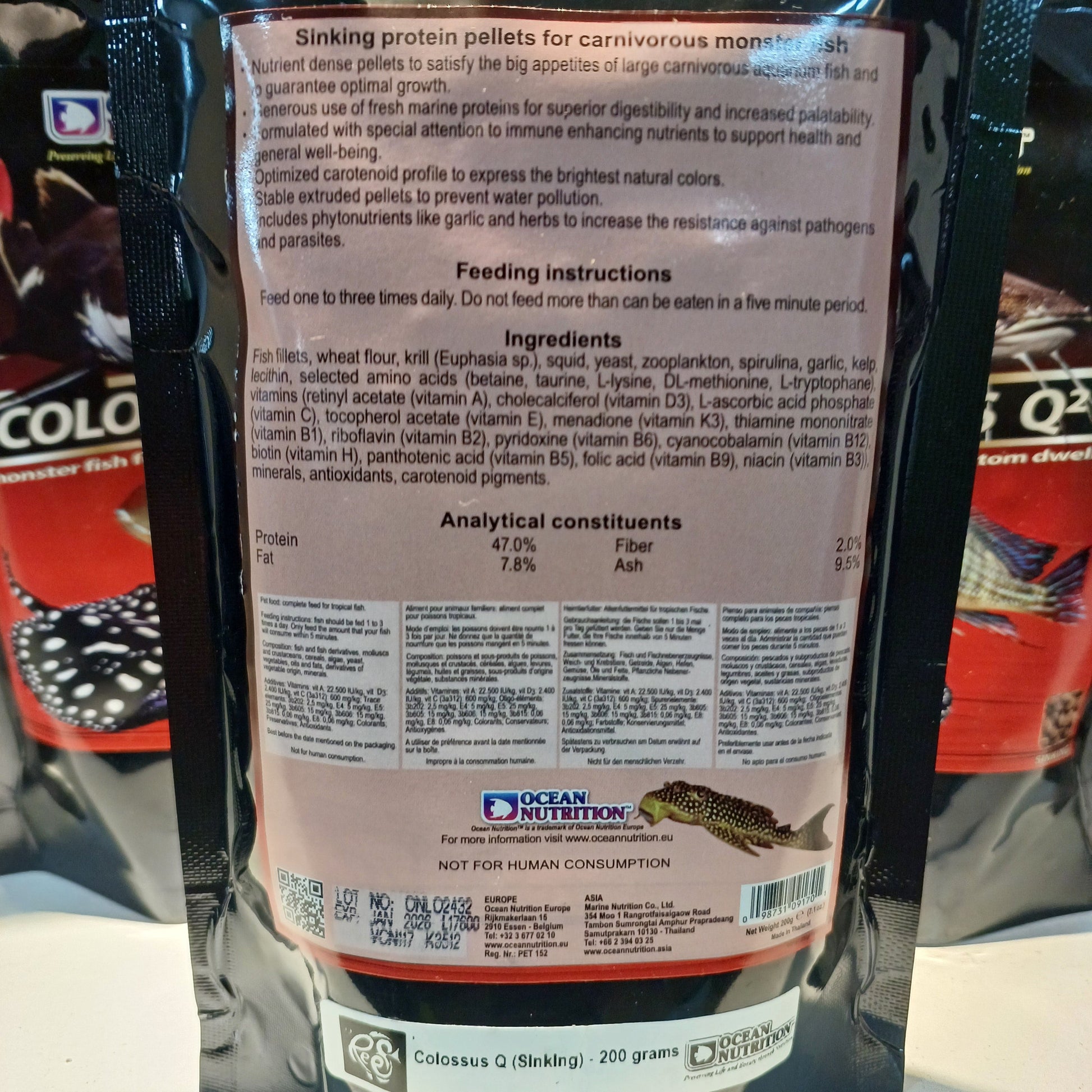 Ocean Nutrition Colossus Q² (Sinking) Fish Food