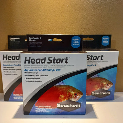 Seachem Head Start Water Conditioning 3 - Pack Additives
