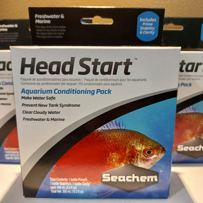 Seachem Head Start Water Conditioning 3 - Pack Additives