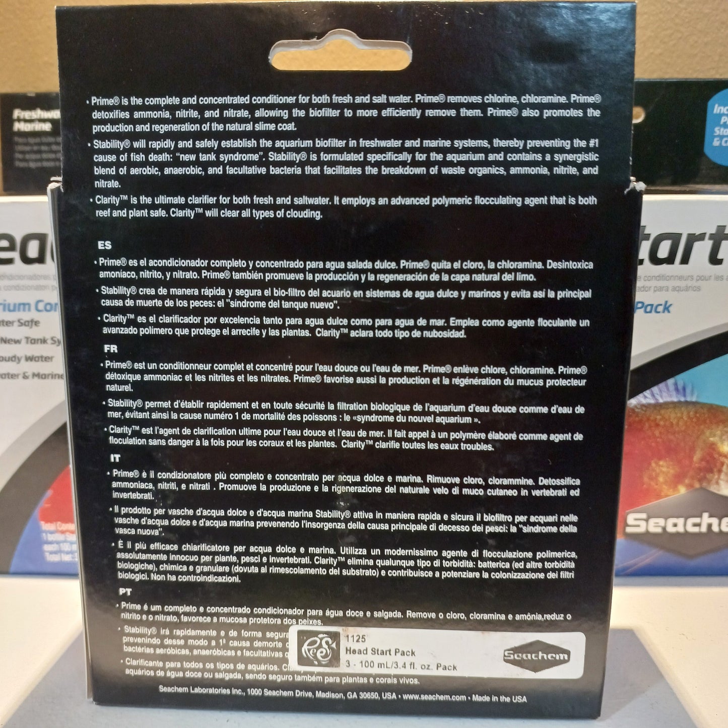 Seachem Head Start Water Conditioning 3 - Pack Additives