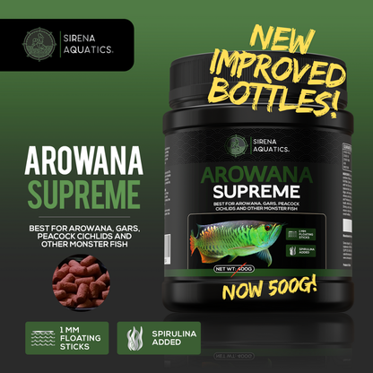 Sirena Aquatics Arowana Supreme 500g - Floating Sticks High Protein Food for Superior Growth 500g Fish Food