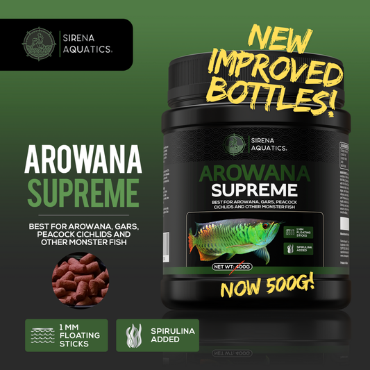 Sirena Aquatics Arowana Supreme 500g - Floating Sticks High Protein Food for Superior Growth 500g Fish Food
