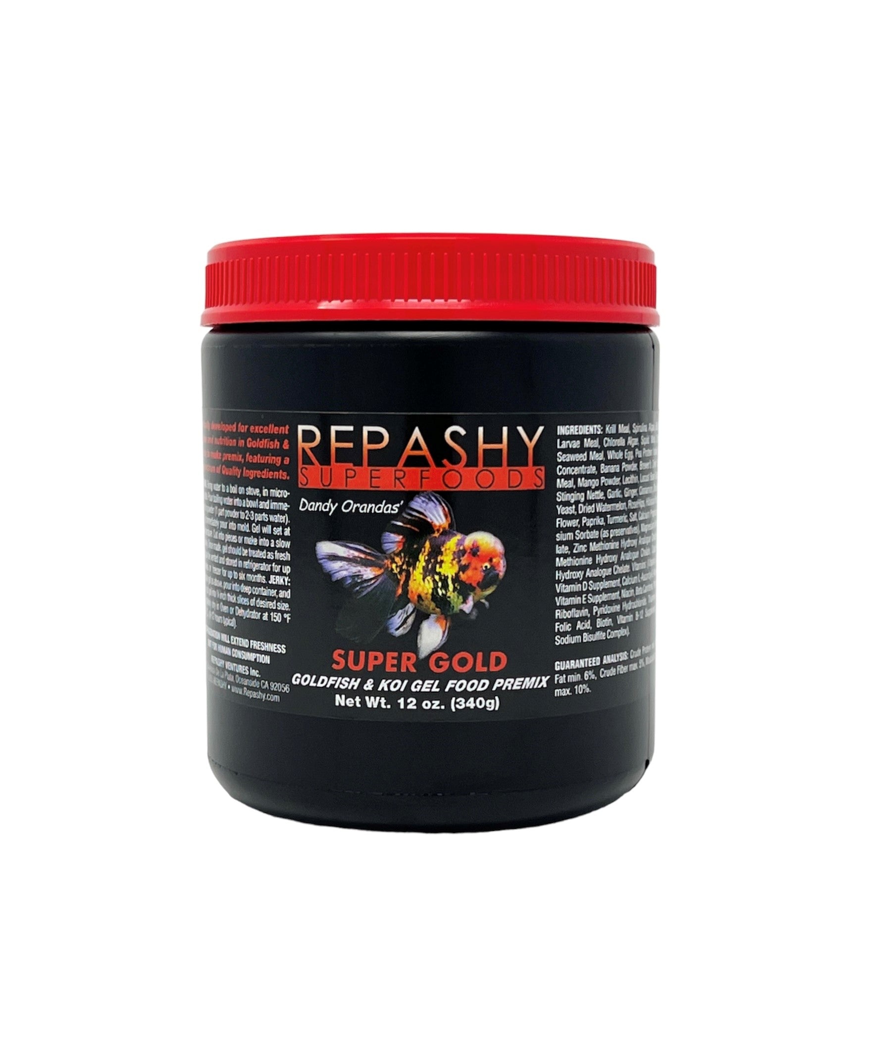 Repashy Supergold Gel Food Premix For Goldfish & Koi - Superior Nutrition Easy Prep! 340G Fish