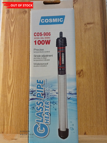 Cosmic Aquarium Heater (Glass) 100W Heaters And Thermometers