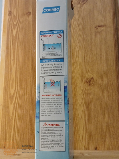 Cosmic Aquarium Heater (Glass) Heaters And Thermometers