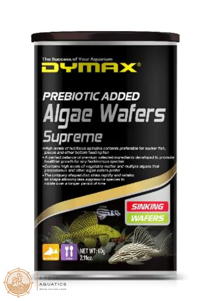 Dymax Algae Wafer Supreme High Protein Sinking Food for Herbivorous  Species