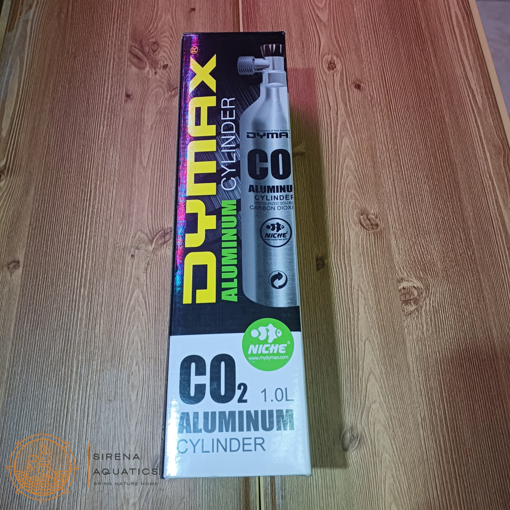 Dymax Co2 Aluminum Cylinder 1L - Lightweight Storage For Planted Tanks 1 Liter Aquascaping Supplies