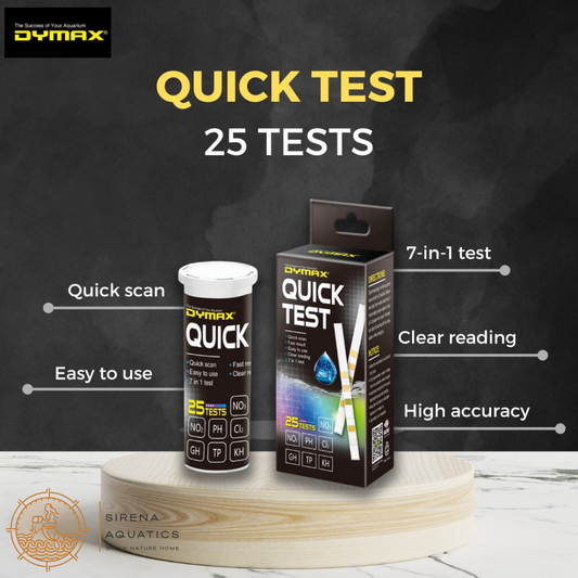 Dymax Quick Test (25 Tests) - 7-In-1 Comprehensive Water Quality Testing For Aquariums Aquarium