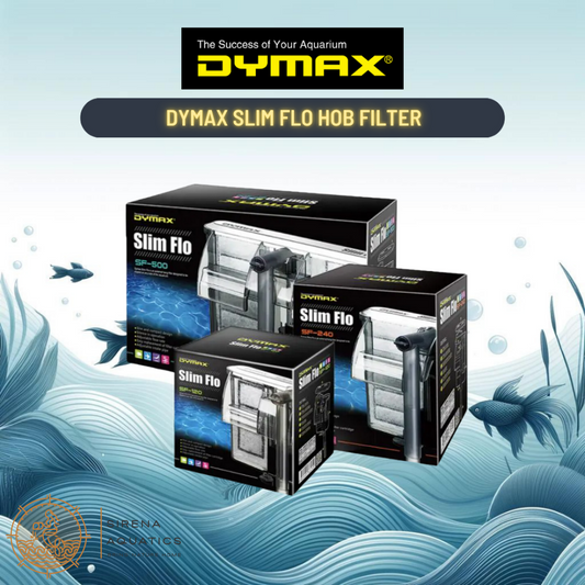 Dymax Slim Flo Hang-On Back Filter For Up To 20 Gallons - Silent Compact Easy Maintenance! Aquarium